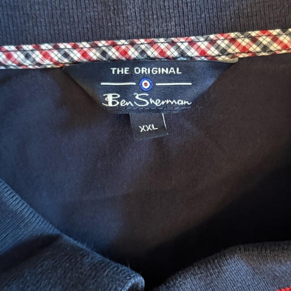 Ben Sherman Navy Polo with Striped Details - Picture 2 of 6